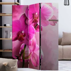 Paravent mit Fotodruck in Pink Rosa - Lights