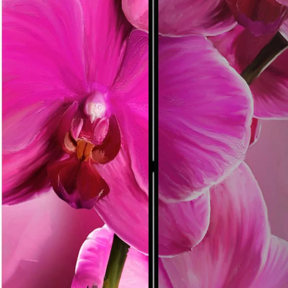 Paravent mit Fotodruck in Pink Rosa - Lights