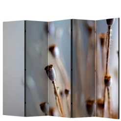 Paravent mit Fotoprint Mohn Samenkapseln - Porongo