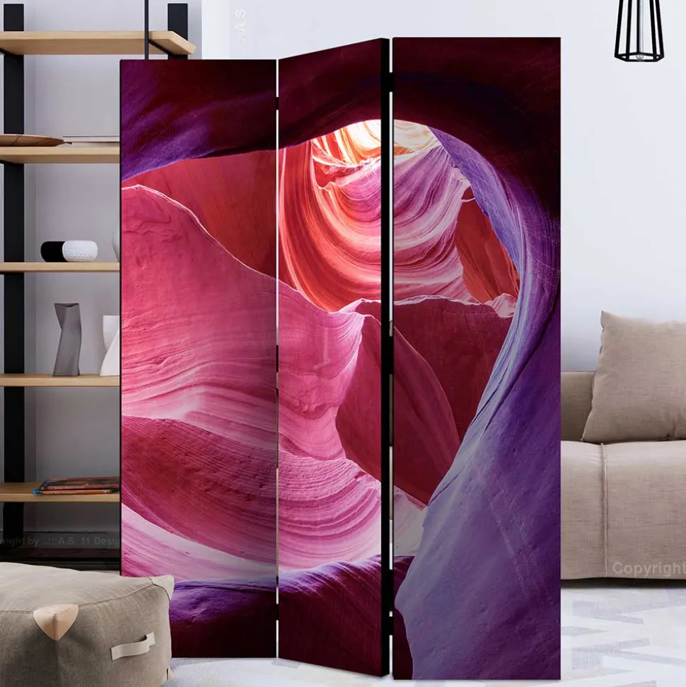 Paravent mit Höhlenfoto in satten Farben - Estate