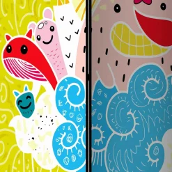 Paravent mit Kawaii Monster Motiv - Quarzas