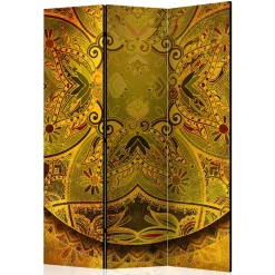 Paravent mit Mandala Motiv Goldfarben - Gabrio
