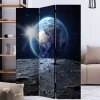 Paravent mit Mond & Erde Weltraummotiv - Laviette