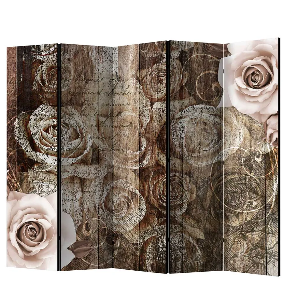 Paravent mit Vintage Rosen Motiv - Lavaco