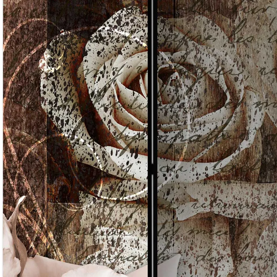 Paravent mit Vintage Rosen Motiv - Lavaco