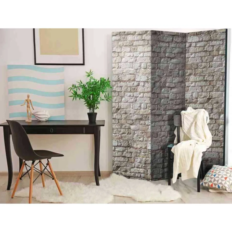 Paravent Raumteiler Steinwand - Arena