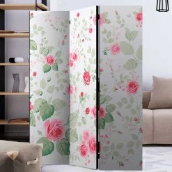 Paravent Raumtrenner mit Rosen Motiv - Georgy