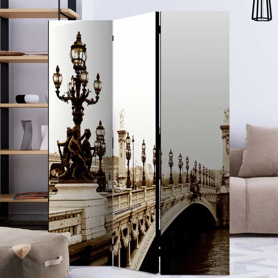 Paravent Raumtrenner mit Schwarzweiß Fotodruck - Charon