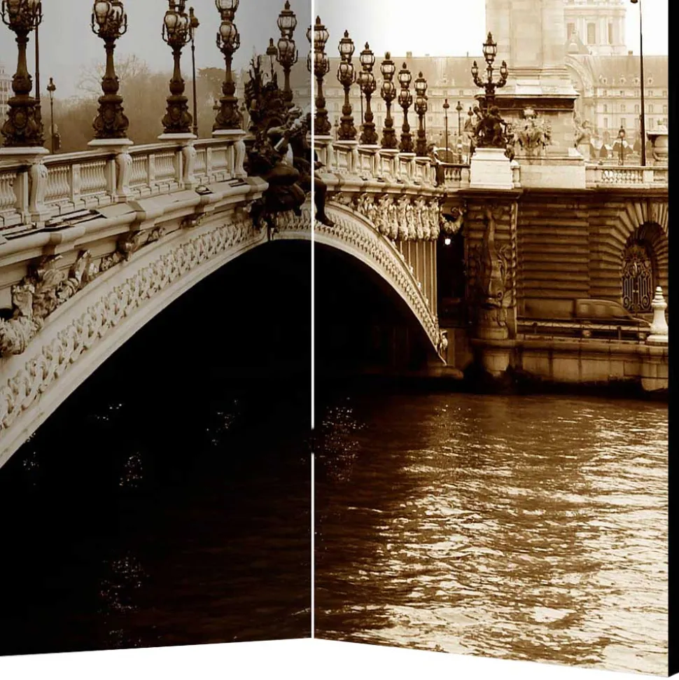 Paravent Raumtrenner mit Schwarzweiß Fotodruck - Charon