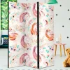 Pastellfarben Paravent mit Einhorn Köpfen Kunstmotiv - Manca