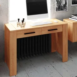 PC Schreibtisch Mosniak aus Kernbuche Massivholz