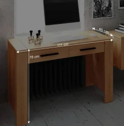 PC Schreibtisch Mosniak aus Kernbuche Massivholz