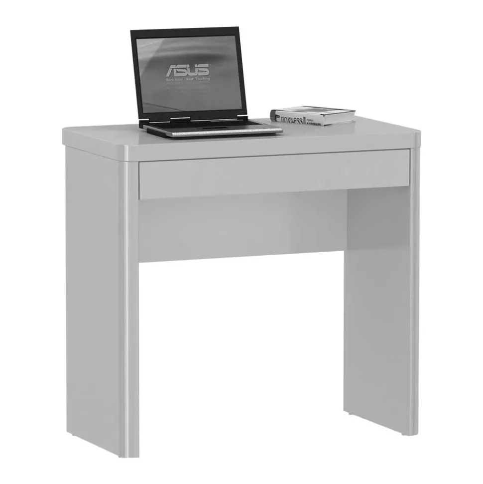 PC-Tisch Trevoz in Hochglanz Weiß