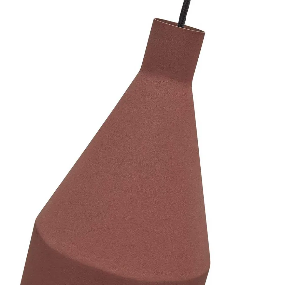 Pendelleuchte aus Metall in Terracotta - Yushu