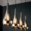 Pendelleuchte mit Glasschirmen im Tropfen Design - Zirus