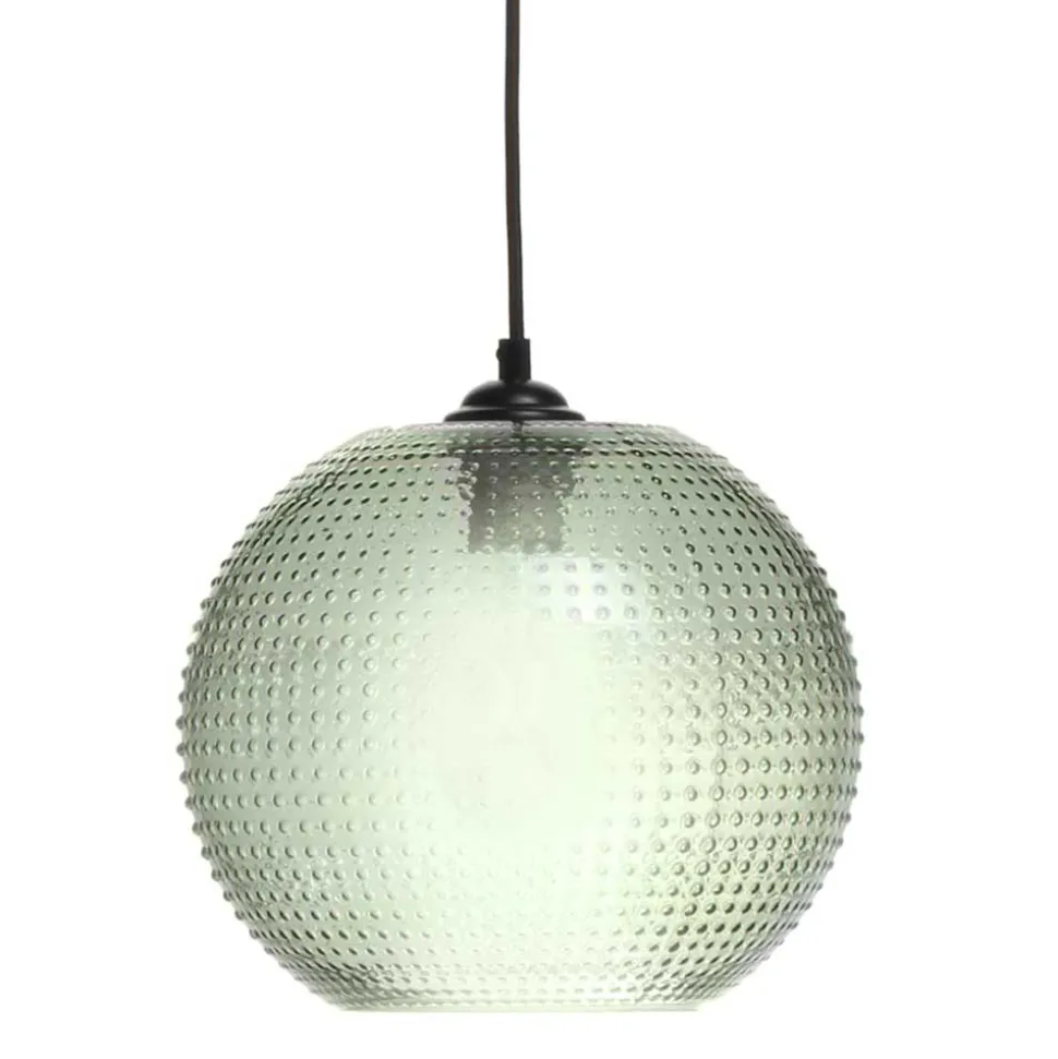 Pendelleuchte mit grünem Glas Kuppel Schirm - Buleria