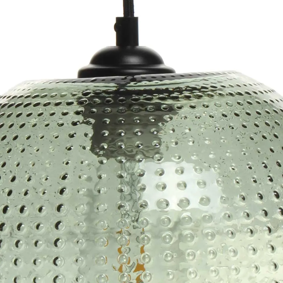 Pendelleuchte mit grünem Glas Kuppel Schirm - Buleria