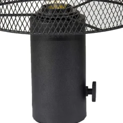 Pilz Design Tischlampe in Schwarz Metall - Janie