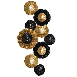 Plastische Wanddekoration Metall Rosetten - Mezera