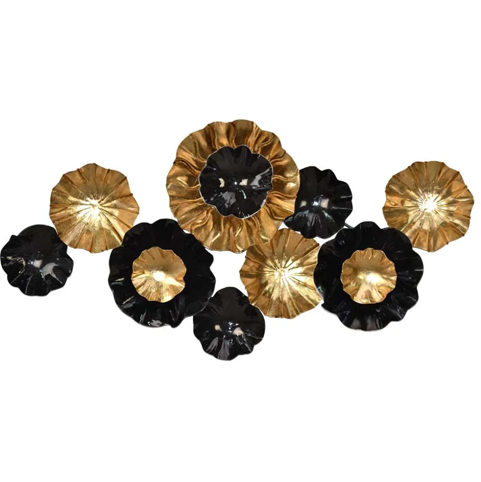 Plastische Wanddekoration Metall Rosetten - Mezera