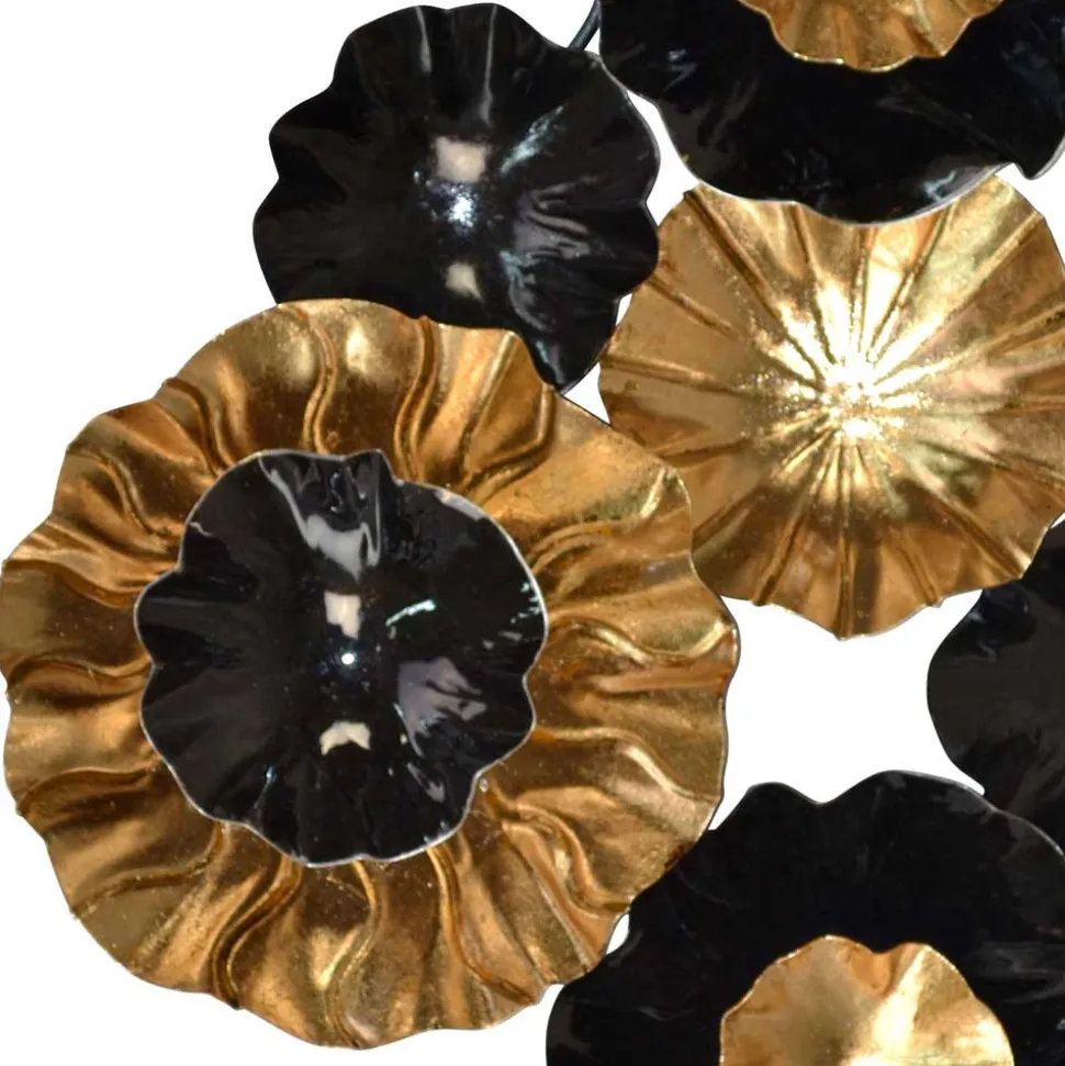 Plastische Wanddekoration Metall Rosetten - Mezera