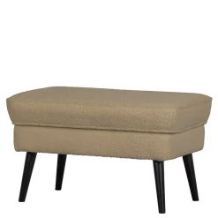 Plüsch Hocker in Beige - Williams