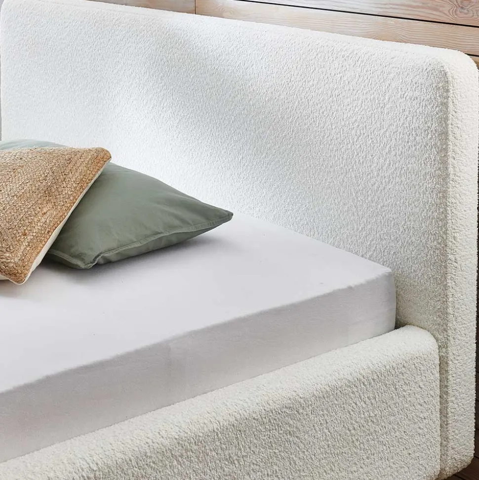 Plüsch Polsterbett in Creme - Ilena