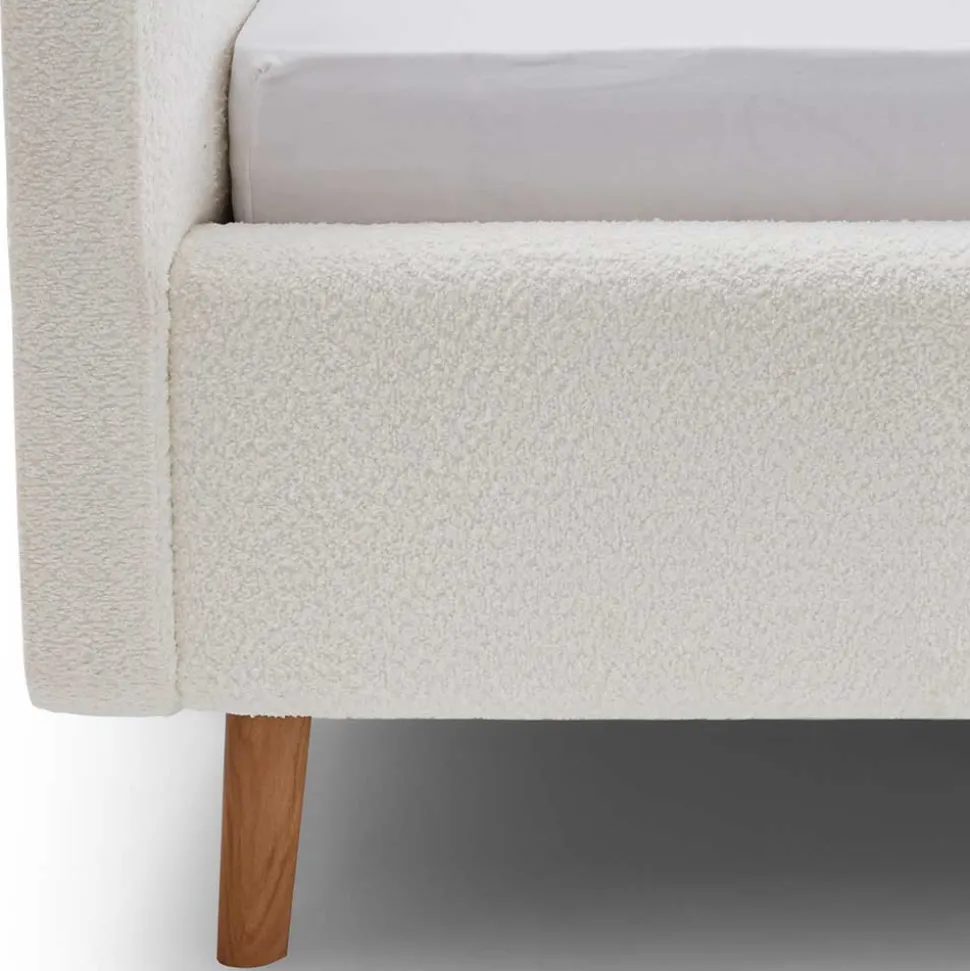 Plüsch Polsterbett in Creme - Ilena