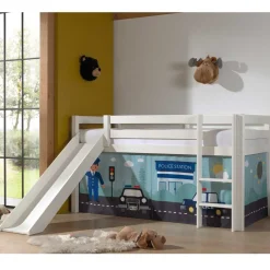 Polizei Abenteuerbett Hochbett in Weiß - Occitan