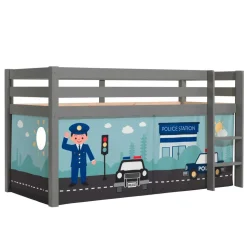 Polizei Kinderzimmer Hochbett in Grau - Annest