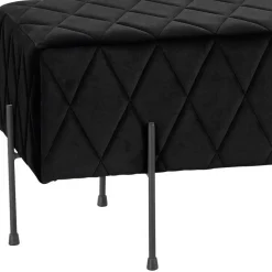 Polsterbank aus Samt mit Rautensteppung - Silo