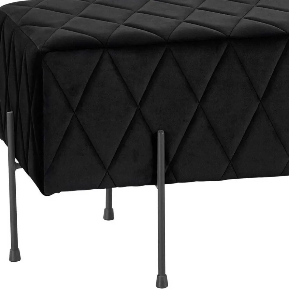 Polsterbank aus Samt mit Rautensteppung - Silo