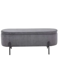 Polsterbank mit Stauraum in Grau Cord - Zavamanco