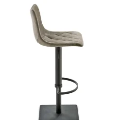 Polster-Barstuhl in Schlamm & Schwarz - Ossika