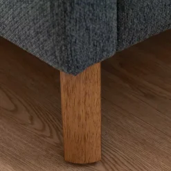 Polsterbett in Blaugrau & Eiche Natur - Grafics