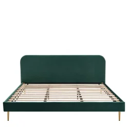 Polsterbett in Dunkelgrün Samt - Pleasure