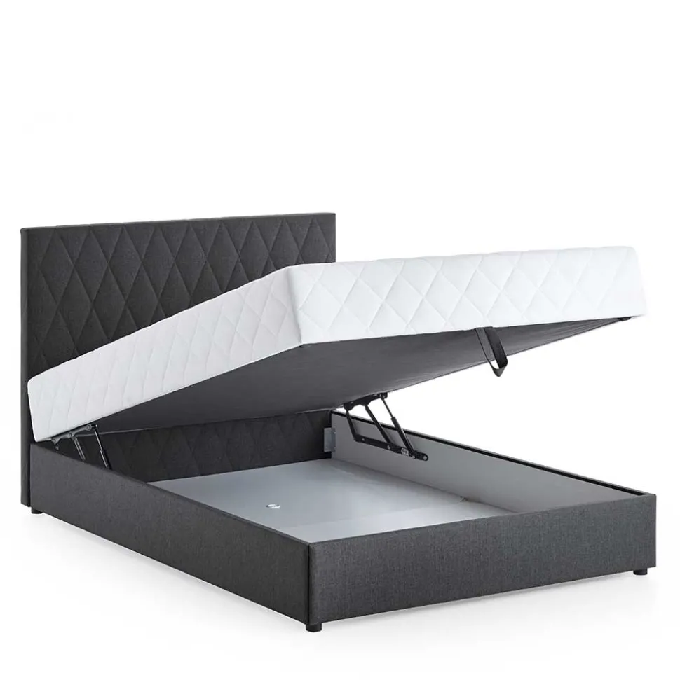 Polsterbett mit Matratze H2 und Bettkasten - Marianne