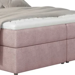 Polsterbett mit Matratzen und Stoffbezug in Hellrosa - Jonela