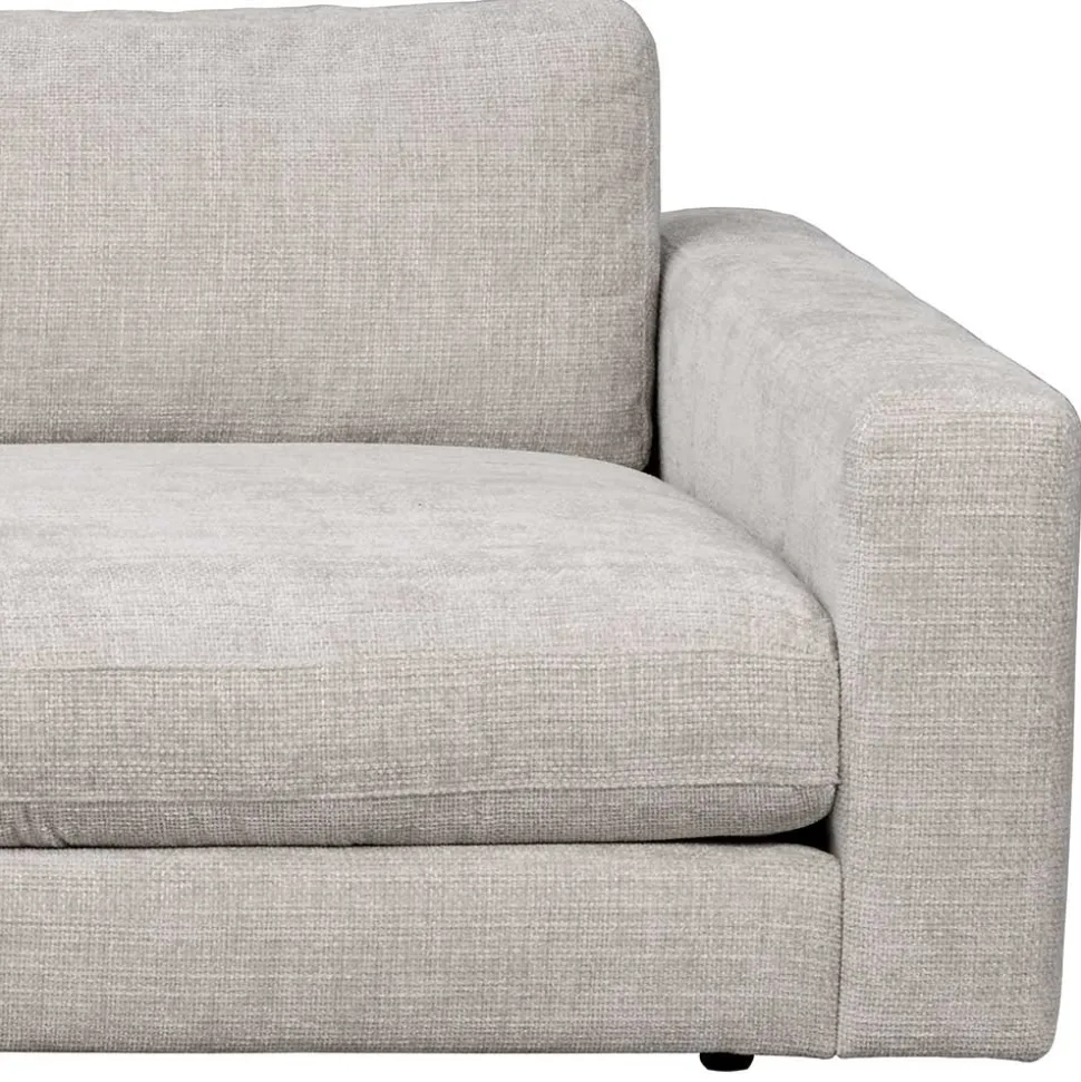 Polsterecke in Hellgrau Stoffbezug - Esmen