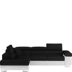 Polsterecke in Schwarzbraun Weiß mit Funktion - Ziariva