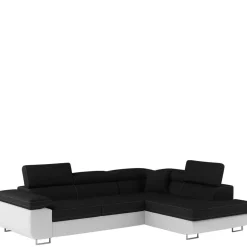 Polsterecke in Schwarzbraun Weiß mit Funktion - Ziariva