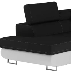 Polsterecke in Schwarzbraun Weiß mit Funktion - Ziariva