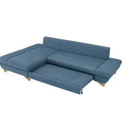Polsterecke Schlafsofa in Blau - Baonga