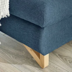 Polsterecke Schlafsofa in Blau - Baonga