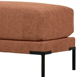 Polsterhocker aus Chenille in Rostbraun - Brixx