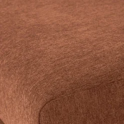 Polsterhocker aus Chenille in Rostbraun - Brixx