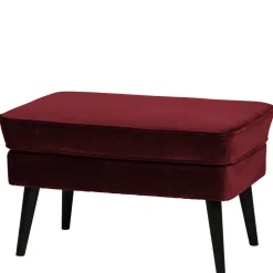 Polsterhocker in Dunkelrot & Schwarz - Haenja