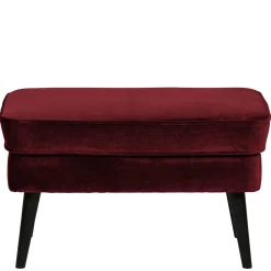 Polsterhocker in Dunkelrot & Schwarz - Haenja