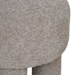 Polsterhocker in Hellgrau Boucle - Pandorra