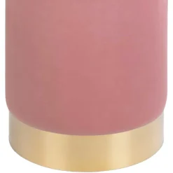 Polsterhocker in Rosa & Messingfarben - Ontentas